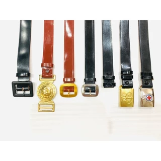 เข็มขัดนักเรียน ท้องสีครีม/สีดำ นักเรียนชาย ม.เตรียม สายเปล่า เนตรนารี ยุวกาชาด ** เบอร์48-60 ท้องดำ** คุณภาพดี