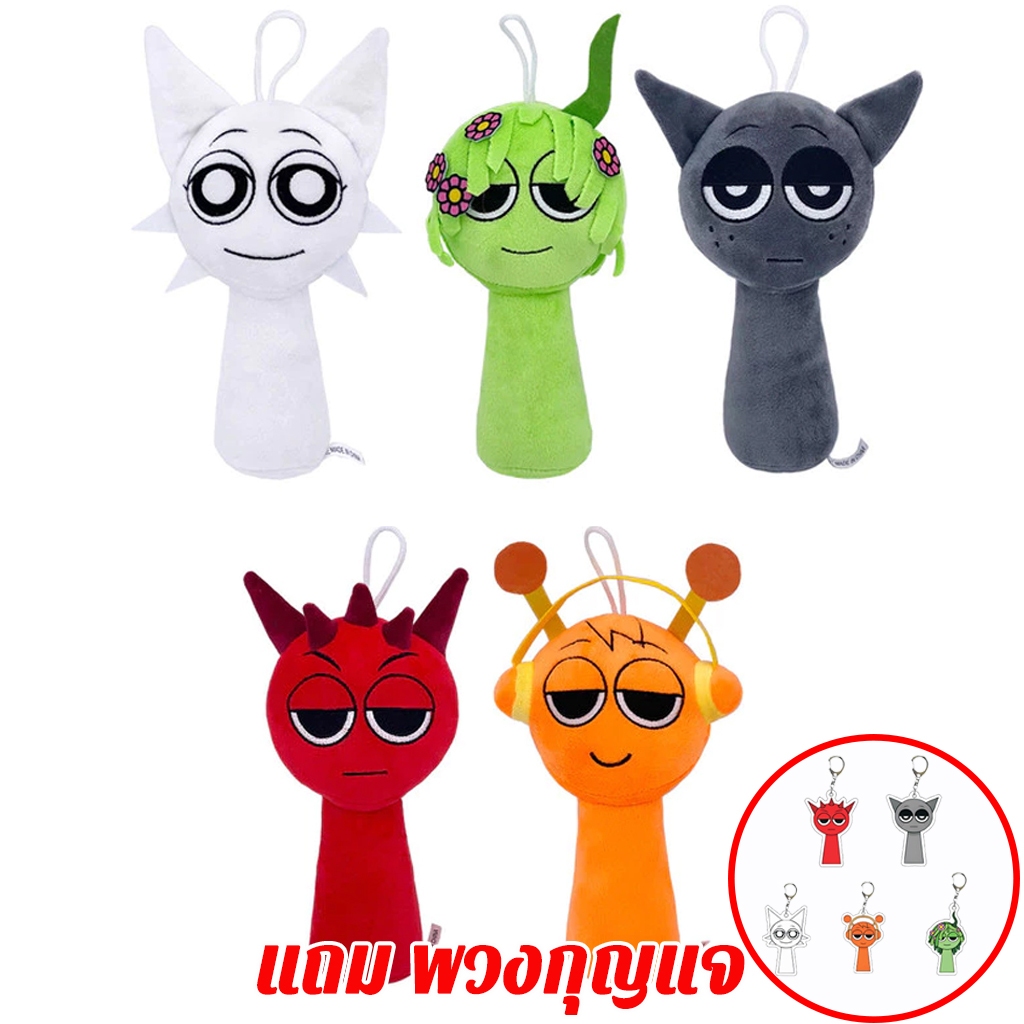【พร้อมส่งจากไทย】Sprunki Plush Toy Sprunki Incredibox เกมสีเทา ตุ๊กตาตุ๊กตากระเป๋าจี้ Venda Oren
