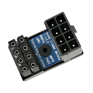 ข้องอไฟเลี้ยง CPU 8-Pin 180 องศา อะแดปเตอร์ไฟเลี้ยงซีพียู Adapter CPU สำหรับเก็บสายไฟ รับประกัน 1 ปี