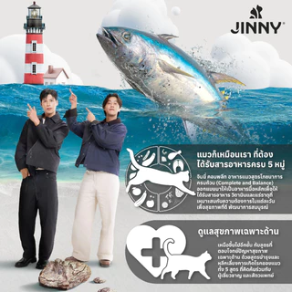 [ยกโหล ] JINNY อาหารเปียกแมว จินนี่ สูตร Complete & Balanced เสริม วิตามิน บำรุง ไม่เติมเกลือ ขนาด 70 กรัม 12 ซอง