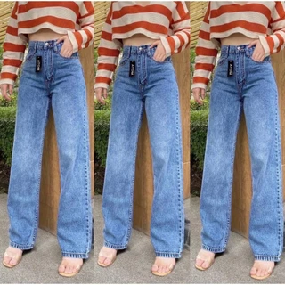 BabarryJeans กางเกงขายาวผญ ทรงกระบอก เอวสูง รุ่นคลาสสิค (Original) ยาว 39 นิ้ว