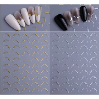 K2.สติ๊กเกอร์โค้ง ช่วยงาน French Nails เพนท์ปลายเล็บ ให้ดูโดดเด่นมากยิ่งขึ้น มีกาวในตัว สะดวกม๊ากกก