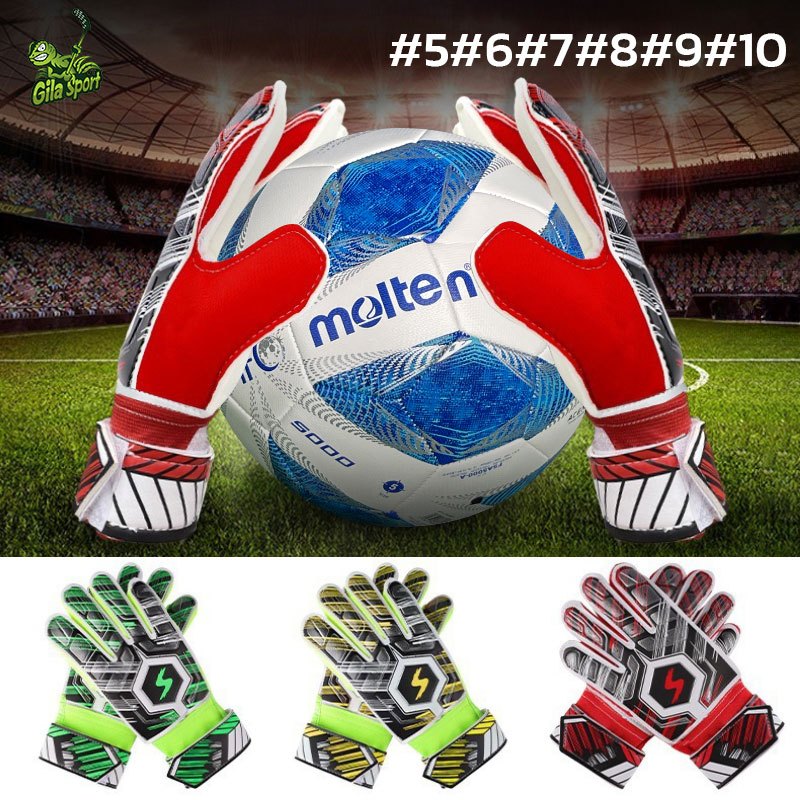 ถุงมือประตู ถุงมือผู้รักษาประตูฟุตบอล ขนาดใหญ่ สําหรับเด็ก และผู้ใหญ่ Football Goalkeeper Gloves
