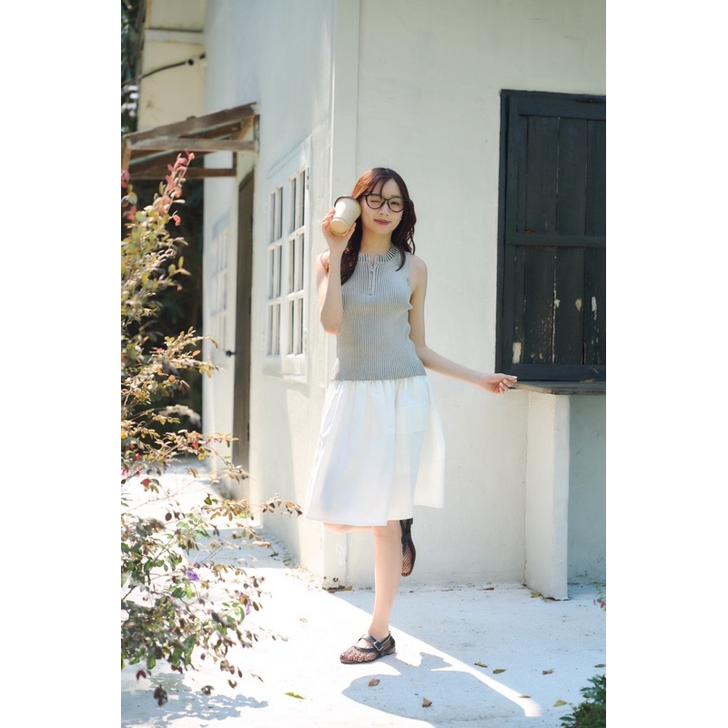 Pie knit top zip it up by MAMIL