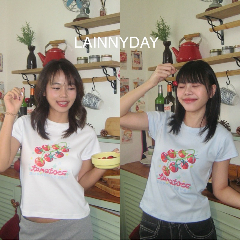 เสื้อ Baby tee ตัวยาว รุ่นใหม่ ป้าย Summer lover รูปที่ 7