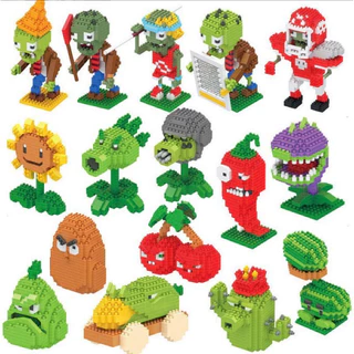 นาโนตัวต่อplant vs zombie บล็อกตัวต่อปริศนา 3D ของเล่นของขวญ เสริมการศึกษา สําหรับเด็ก พร้อมส่ง