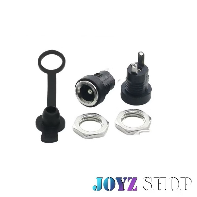 แจ็ค DC 5.5*2.1 mm dc jack ตัวเมีย + ยางกันน้ำ