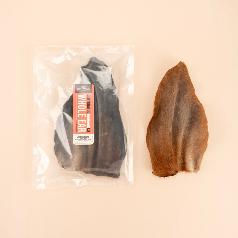 หูวัวแผ่น หูวัวหั่นยาว หูวัวเต็มใบ หูวัวอบแห้ง Cow Ear and Whole Ear ขนมน้องหมา Hoya Barkery