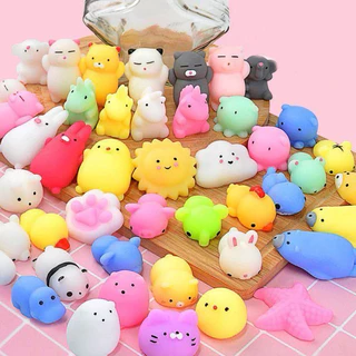 พร้อมส่งในไทย สกุชชี่จิ๋วแพ็คละ 50 ตัวของเล่นบีบสกุชชี่ รูปการ์ตูนสัตว์น่ารัก สกุชชี่จิ๋ว สกุชชี่