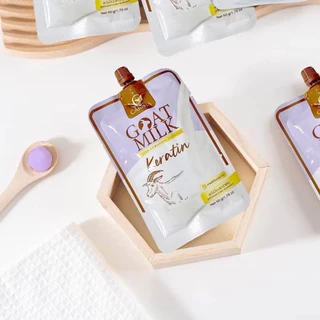 (เซต 10ซอง*ม่วง) คาริสต้า เคราตินนมแพะ ซองสีม่วง Carista Goatmilk Extra Longhair Premium Keratin
