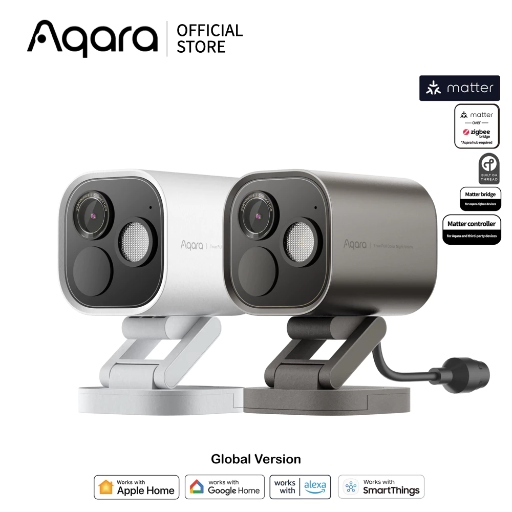Aqara Camera Hub G5 Pro กล้องอัจฉริยะนอกอาคาร 2K พร้อม Hub Zigbee + Matter + Thread (Wi‑Fi/PoE)