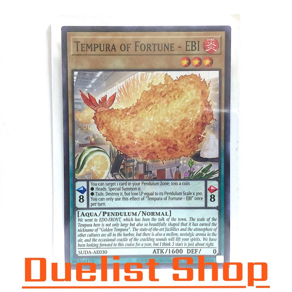 Tempura of Fortune - EBI (N) Monster Fire Level3 Scale8 [Aqua/Pendulum/Normal] ชุด SUDA-AE030 การ์ดย