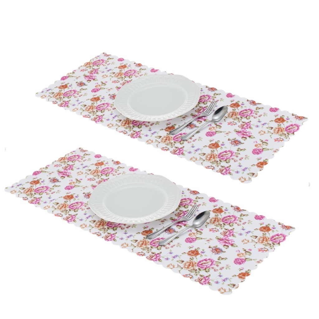 Am Ali Mall ผ้ารองจาน ลายดอกไม้ แพ็ค2 ชิ้น