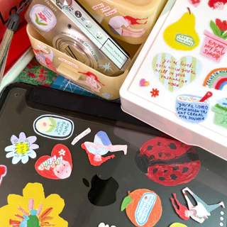 little moody sticker สติ๊กเกอร์น่ารักไดคัทพร้อมแปะ ทน กันน้ำ givememuseums