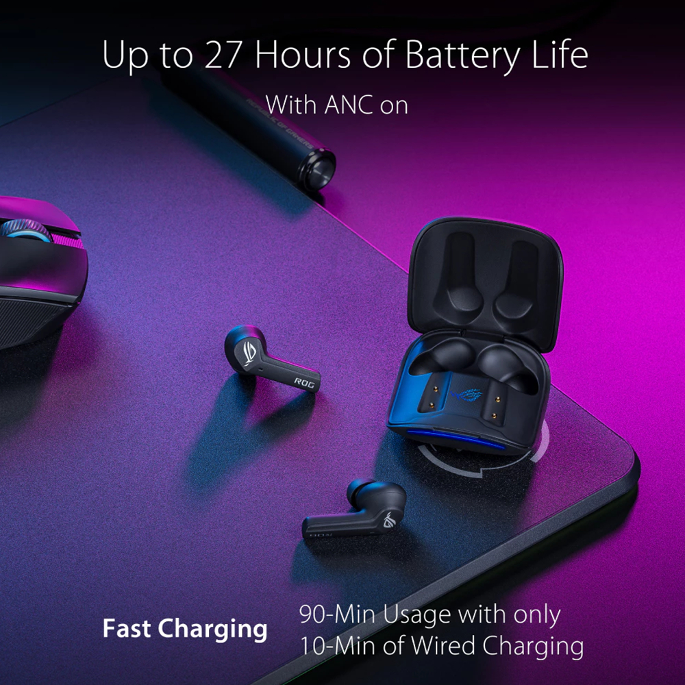 ASUS หูฟังเกมมิ่ง Rog Cetra True Wireless - Black รุ่น ASU-YH03G1-B5UA00