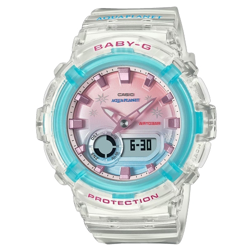 Baby-G นาฬิกาข้อมือผู้หญิง สายเรซิ่น สีขาว รุ่น BGA-280,BGA-280AP,BGA-280AP-7A