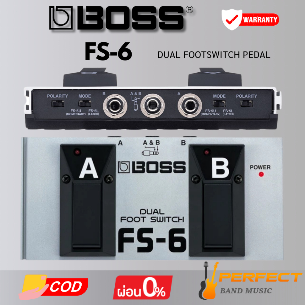 ฟุตสวิตซ์ BOSS FS-6 Dual Footswitch Pedal [ผ่อน 0% 10เดือน]