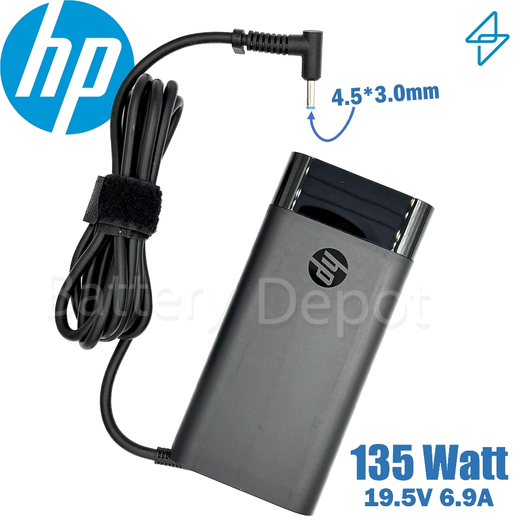 HP Adapter ของแท้ 19.5V/6.9A 135W หัวขนาด 4.5*3.0mm สายชาร์จ เอชพี อะแดปเตอร์, สายชาร์จ HP
