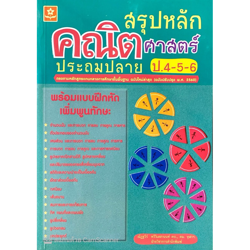 สรุปหลักคณิตศาสตร์ ประถมปลาย ป.4-5-6 (25%)฿125.-