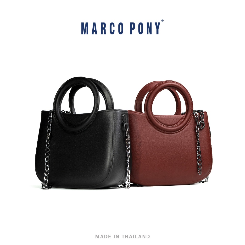 Marco Pony กระเป๋าถือ กระเป๋าสะพายไหล่ แฟชั่นผู้หญิง ทรงโฮโบ ใบขนาดเล็ก ขนาด 17 x 21 CM. รุ่น BP1009