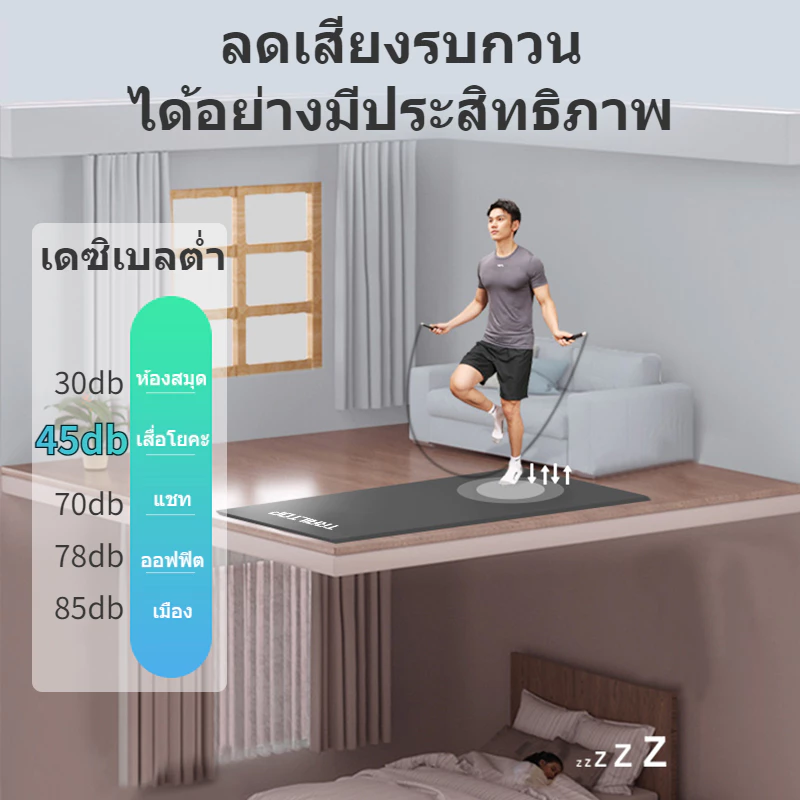 TRAILTOP เสื่อโยคะ NBR 8/10mm พร้อมถุงตาข่าย กันลื่น thumbnail 5