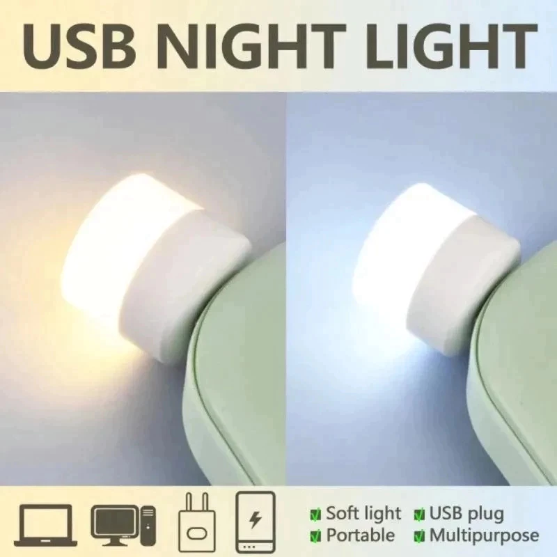 USB โคมไฟ USB LED Light Night Light โคมไฟตั้งโต๊ะขนาดเล็กรอบอ่านหนังสือ Night Light ขนาดเล็กรอบสําหรับ