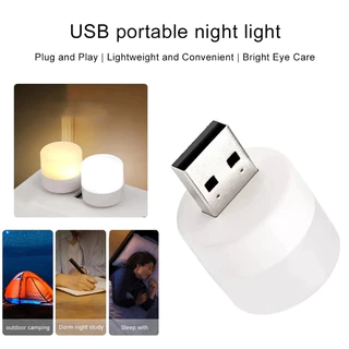 USB โคมไฟ USB LED Light Night Light โคมไฟตั้งโต๊ะขนาดเล็กรอบอ่านหนังสือ Night Light ขนาดเล็กรอบสําหรับ