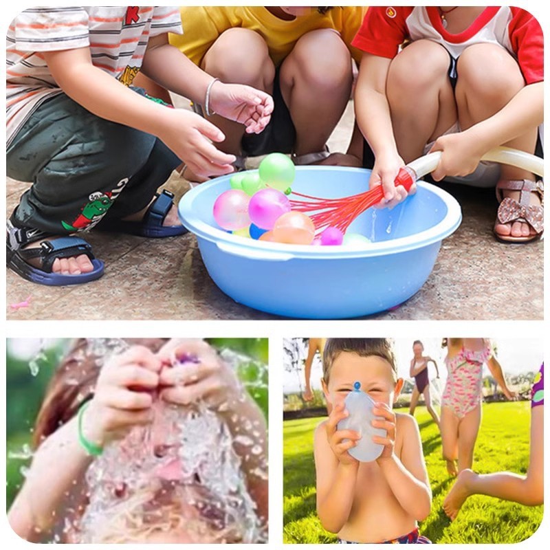 ยกโหล6ห่อ ลูกโป่งน้ำ มาพร้อมหัวต่อก็อกน้ำ Water Balloons ของเล่นเด็ก ของเล่นกลางแจ้ง เกมส์ครอบครัว เกมส์ปาร์ตี้ - รูปที่ 4