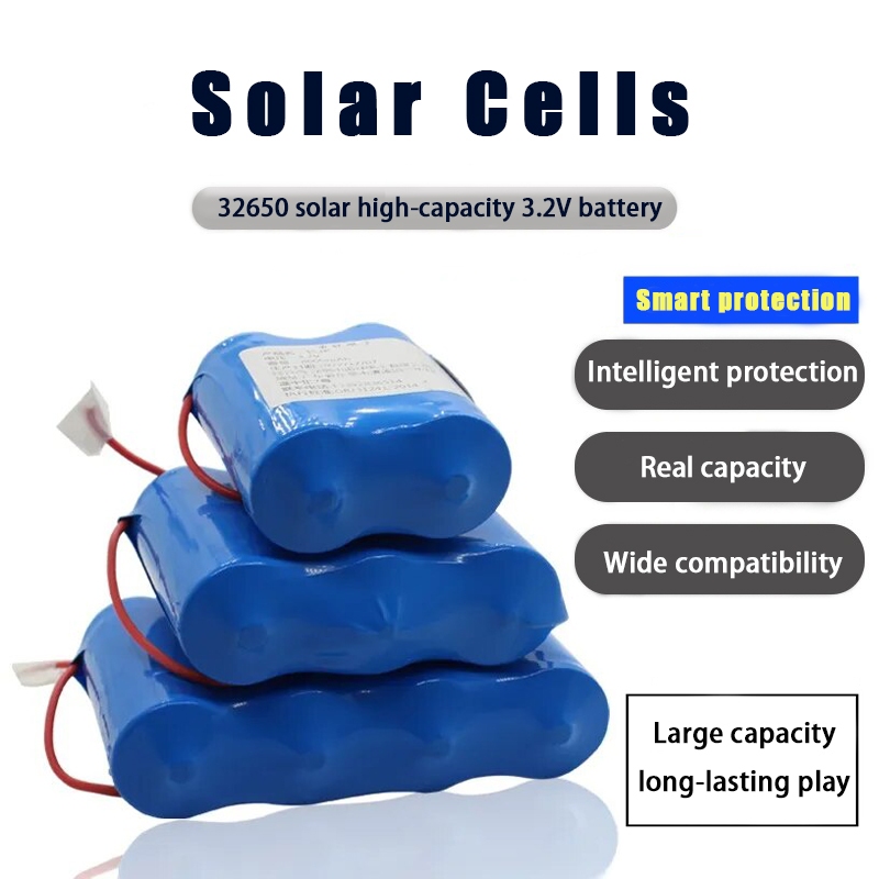 LiFePo4 3.2V 32650 แบตเตอรี่ความจุ 6Ah 12Ah 18Ah 24Ah ถ่านชาร์จ LED ไฟกลางแจ้ง ติดตั้งปลอดภัย