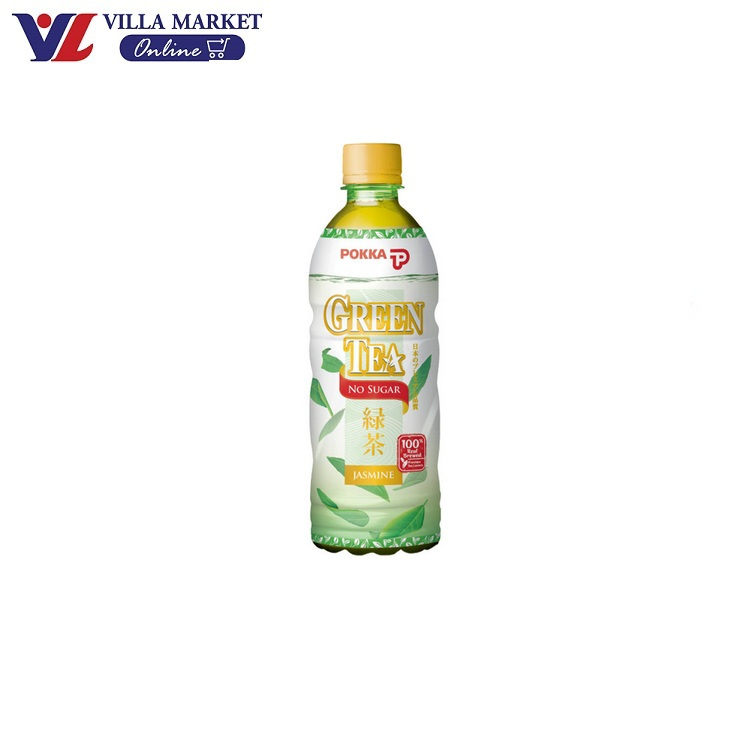 ชาเขียวมะลิ Pokka สูตรไม่มีน้ำตาล Pokka Jasmine Green Tea No Sugar 500ml