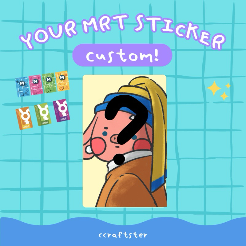 Custom Sticker 4 ใบ คละลายได้! สติกเกอร์บัตร BTS / บัตรคอนโด มีไฟล์มาเอง!
