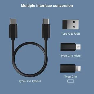 XH สายเคเบิลข้อมูลมัลติฟังก์ชั่นสําหรับ USB-AB-C 60WPD Fast Charge ที่วางโทรศัพท์มือถือสายชาร์จ Travel Pack อเนกประสงค์