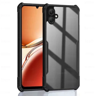 เคสขอบดำ หลังใส HHL สำหรับ For Samsung A37 A57 A07 A17 A06 A16 A15 A05 A05S A26 A36 A56 A25 A35 A55 AS23FE S24FE