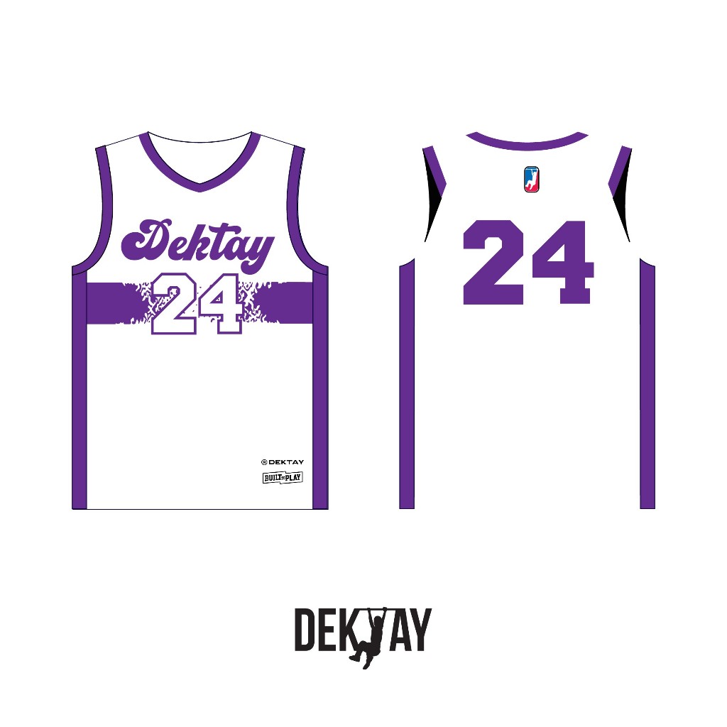 Dektay Jersey-white/Purple เสื้อบาสสีขาวม่วง