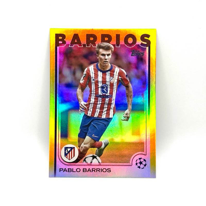 Topps UCC 24/25 Pablo Barrios Atlético de Madrid /175 Yellow Foilboard