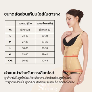 (พร้อมส่ง) ชุดกระชับหลังดูดไขมัน หน้าท้อง กระชับพุง เอว bodysuit ดูดไขมัน เกรดทางการแพทย์
