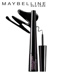แท้ 100 % อายไลเนอร์ Maybelline Hyper Glossy Liquid Liner เมย์เบลลีน อายไลเนอร์ สีดำเงา 3g.