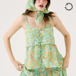 cami top เสื้อลายเดี่ยวพิมพ์ลาย give.me.museums ผ้าพริ้ว ใส่สบาย ปรับสายได้