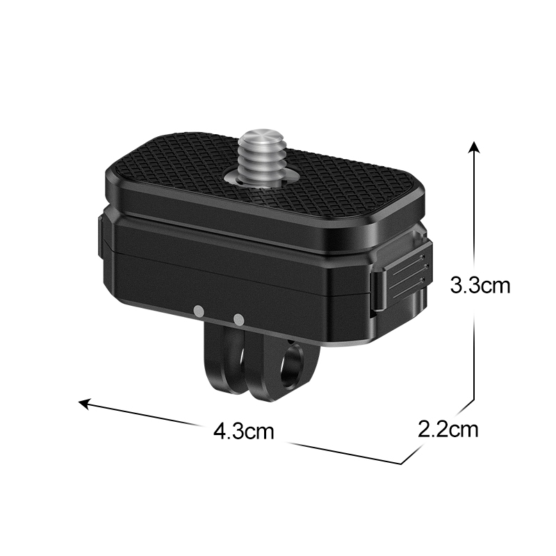 Universal Camera Magnetic Mount Base ตัวยึดแม่เหล็กแบบปลดเร็ว Tripod Holder 1/4" Screw Two Claw Adapter For Insta360 GoP