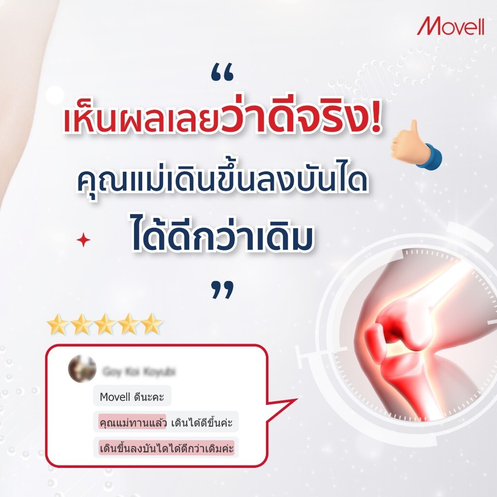 [4แถม4] Movell โมเวลขนาด 15 เม็ด คอลลาเจนเข่า คอลลาเจนกระดูก แคลเซียม ปวดข้อ เข่ากร๊อบแกร๊บ จากฝรั่งเศส (4 กล่อง)