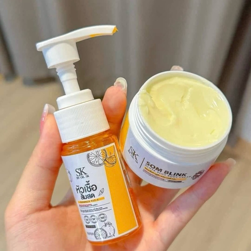 SOMBLINK โสมบริ้งค์ +หัวเชื้อส้มสด(1เซต มี 2ชิ้น) SOMBLINK BY OIL SK