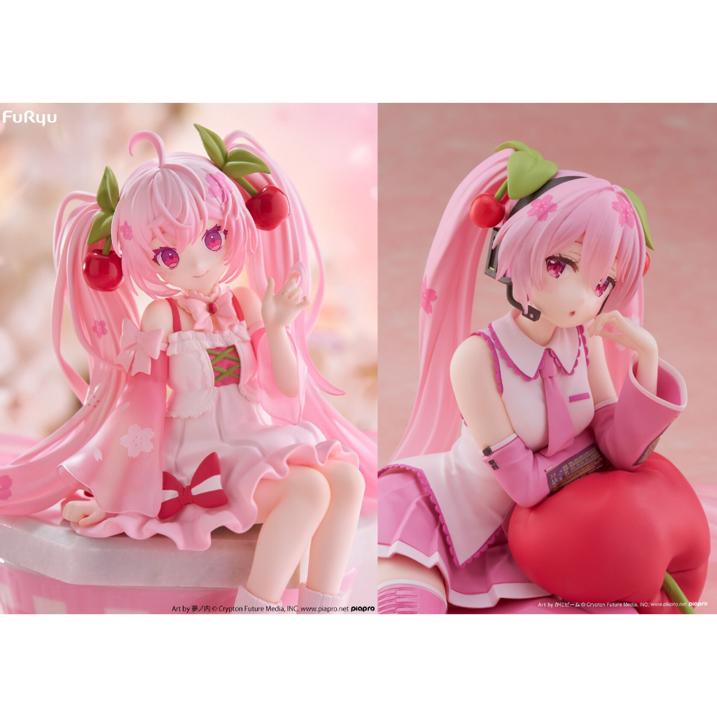 [พร้อมส่ง] Sakura Miku Cherry Cushion - Noodle Stopper Figure / Desktop Cute (FuRyu / Taito)