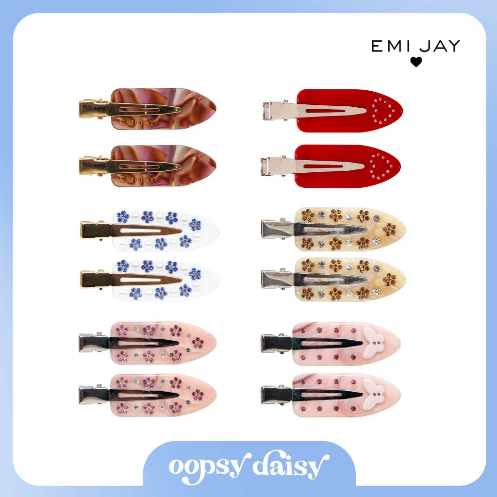 [พร้อมส่ง/ของแท้] Emi Jay Popstar Hair Clips (แยกเซ็ต 2 ชิ้น) / Barrette in Plie (เซ็ต 3 ชิ้น) กิ๊บติดผมแต่งหน้า