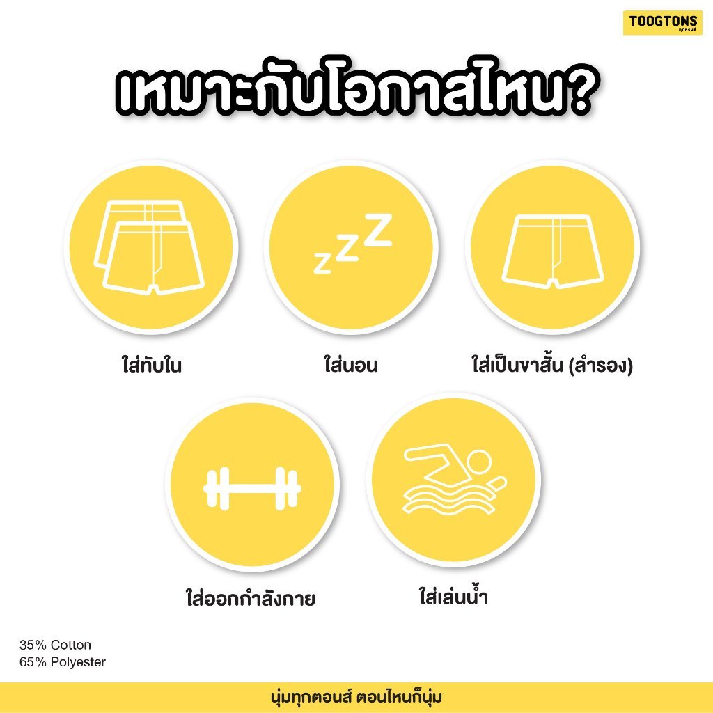 [Luula]เซตมินิมอล1 บ็อกเซอร์toogton ผ้ายืดเกรดพรีเมี่ยม  ใส่ได้ทั้งชายและหญิง กางเกงขาสั้น สายคิ้ว