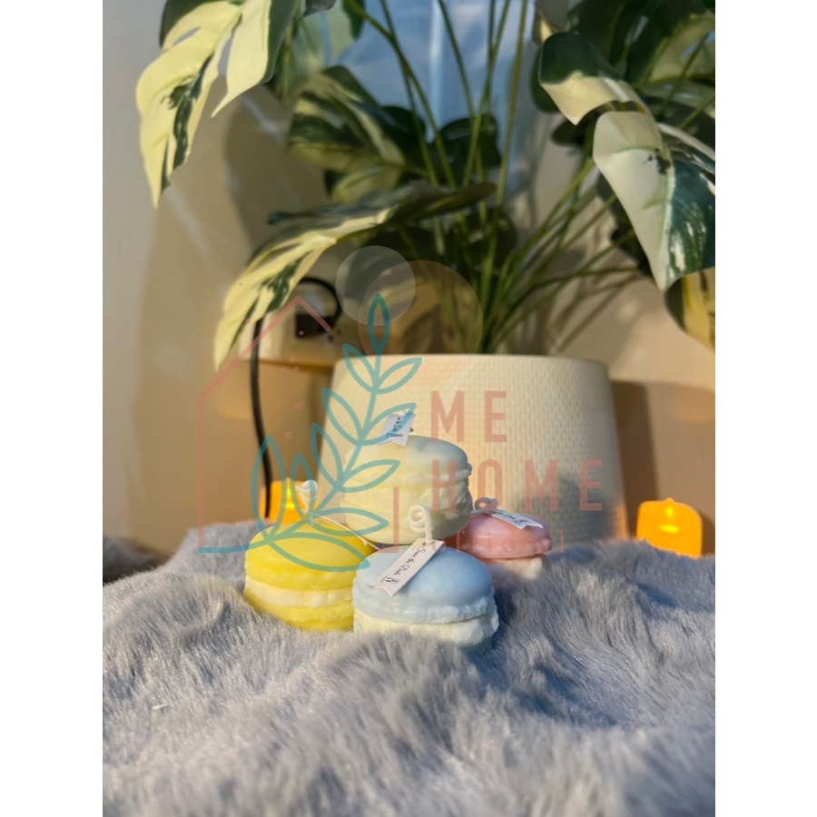 เทียนมาการองสุดน่ารัก สีพาสเทล หอมหวานสำหรับตกแต่งบ้าน เทียนหอม เทียนตกแต่ง - รูปที่ 2