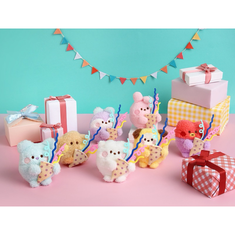 พร้อมส่งที่ไทย✨พวงกุญแจ BT21 Minini Plush Keyring [PongPong Surprise]💜ของแท้100%