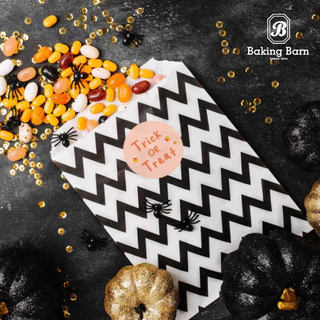 Baking barn (100 ชิ้น/แพ็ค) ถุงกระดาษ ถุงแพ็คของ ซองกระดาษลายมินิมอล Paper bag