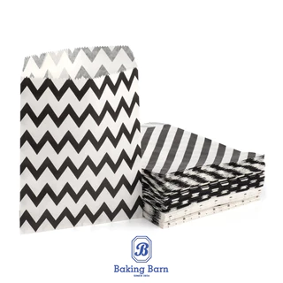 Baking barn (100 ชิ้น/แพ็ค) ถุงกระดาษ ถุงแพ็คของ ซองกระดาษลายมินิมอล Paper bag