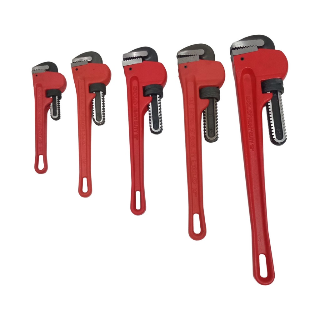 SOLO ประแจจับแป๊บขาเดียว No.222 Heavy Duty คีมขันท่อประปา สำหรับช่างมืออาชีพและ DIY