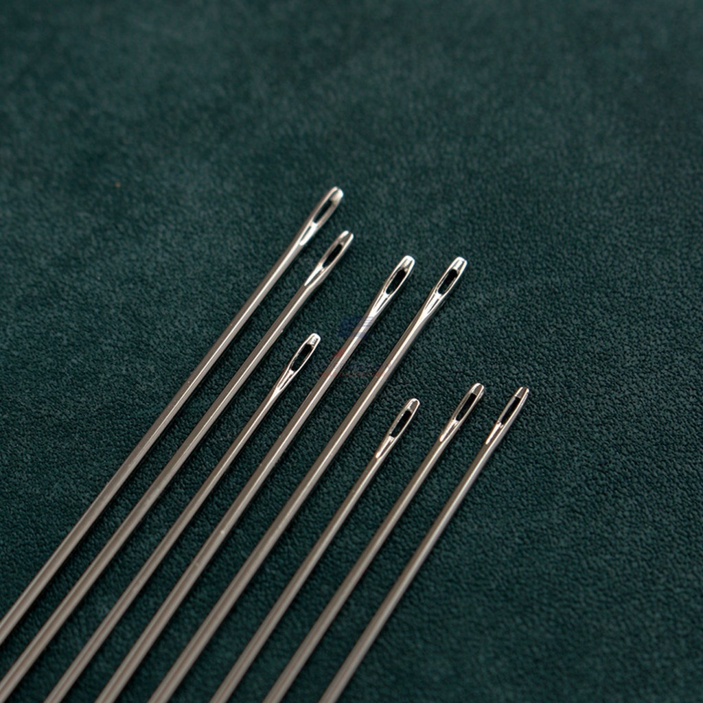 เข็มเย็บหนัง แบบหัวกลม เข็มหนาสม่ำเสมอ เย็บง่าย เย็บลื่น [ราคาเข็ม1 เล่ม]